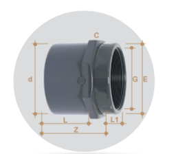 Show details for Adaptor with female threaded Picture of Adaptor with female threaded