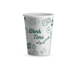 Show details for Paper cup 7oz green work time Picture of Paper cup 7oz green work time