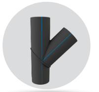 Show details for Segmented Tee 45° Picture of Segmented Tee 45°